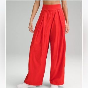lululemon athletica Wide Leg Red Pants